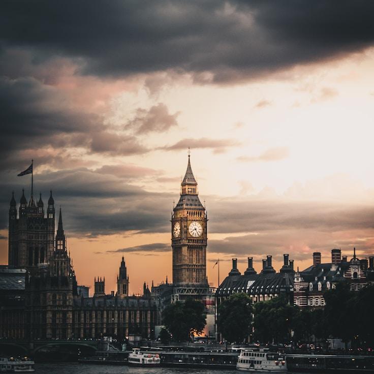 Sunset outdoors in Italy